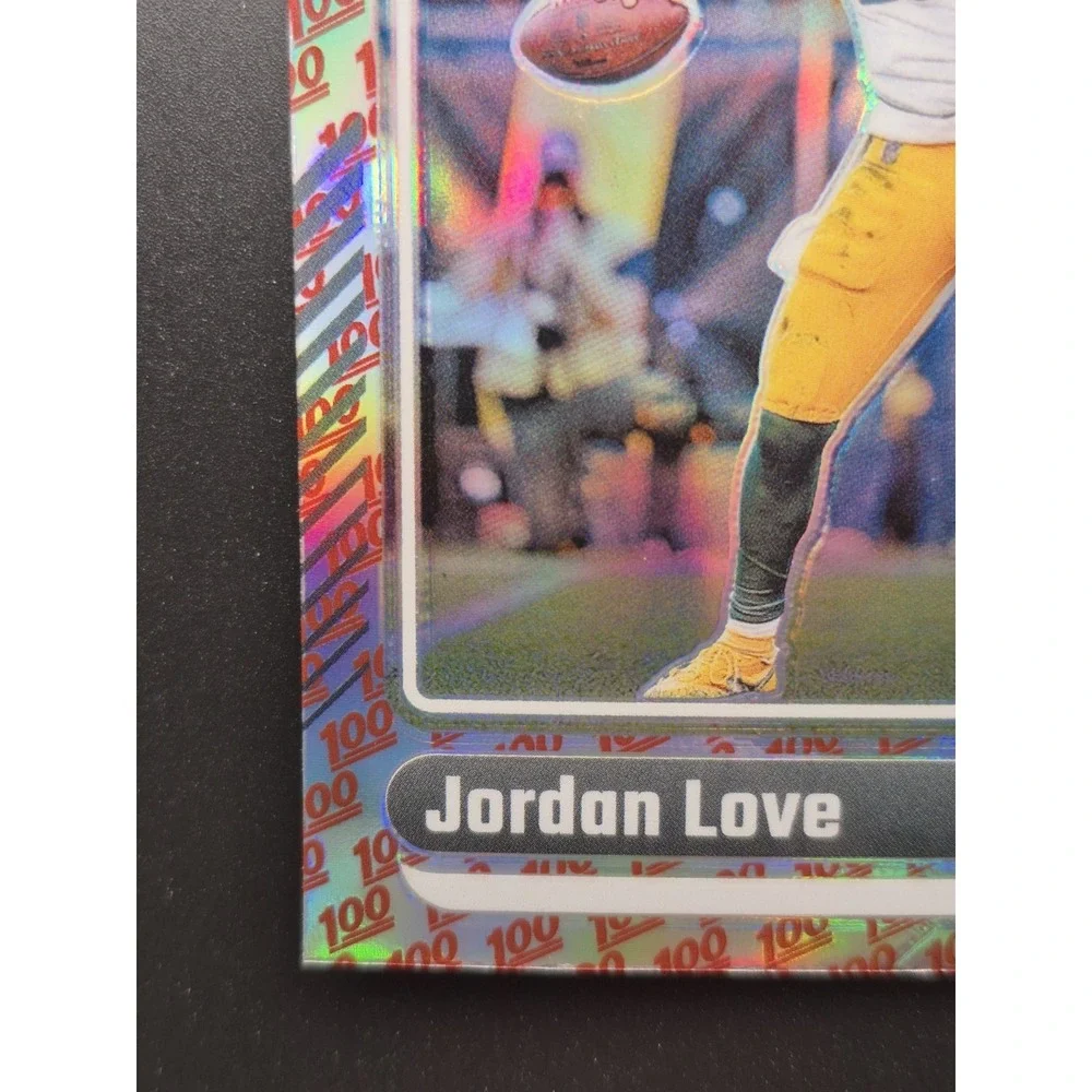 2024 Panini Donruss Optic Jordan Love #69 100 Emoji Prizm Green‎ Bay Packers SP